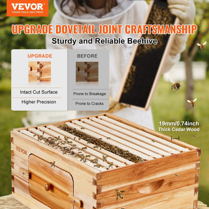 VEVOR Bee Hive Beekeeping Kit – Deep Box for Beekeeping