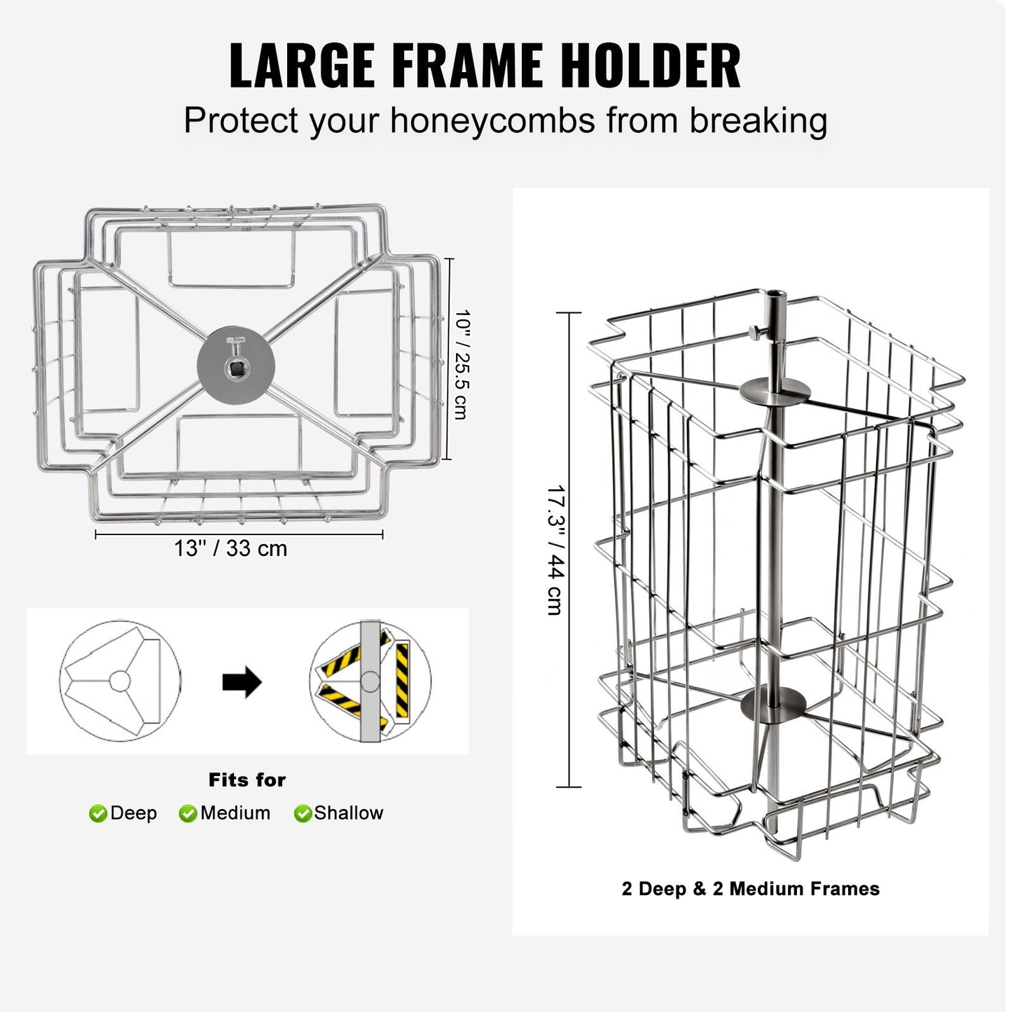 VEVOR Manual Honey Extractor – Easy-to-Use 2-Frame Honey Extractor