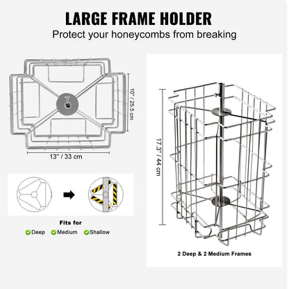 VEVOR Manual Honey Extractor – Easy-to-Use 2-Frame Honey Extractor